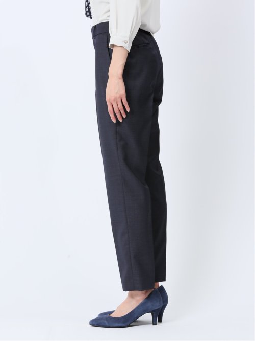 ウール混インディゴ調 テーパードパンツ(セットアップ可能)