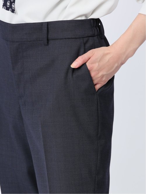 ウール混インディゴ調 テーパードパンツ(セットアップ可能)