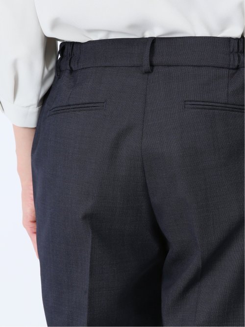 ウール混インディゴ調 テーパードパンツ(セットアップ可能)