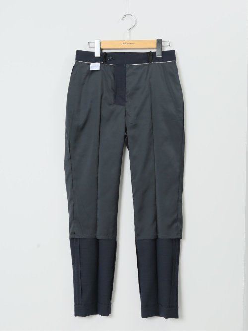 ウール混組織柄 テーパードパンツ(セットアップ可能)