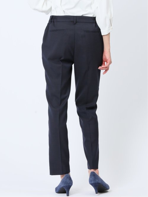 ウール混組織柄 テーパードパンツ(セットアップ可能)