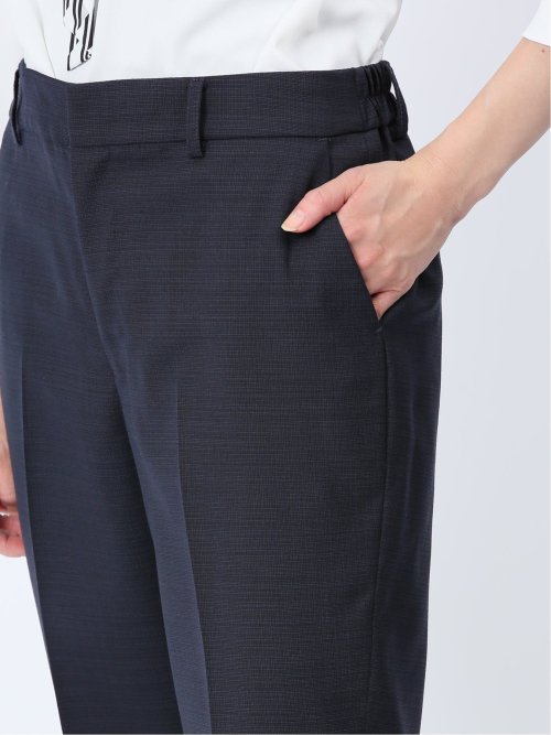 ウール混組織柄 テーパードパンツ(セットアップ可能)