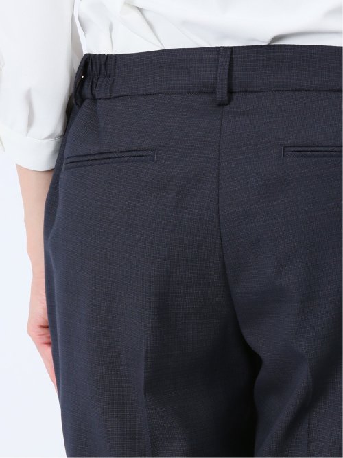 ウール混組織柄 テーパードパンツ(セットアップ可能)