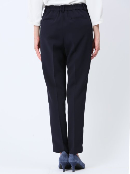 ストレッチウォッシャブル テーパードパンツ 紺(セットアップ可能)