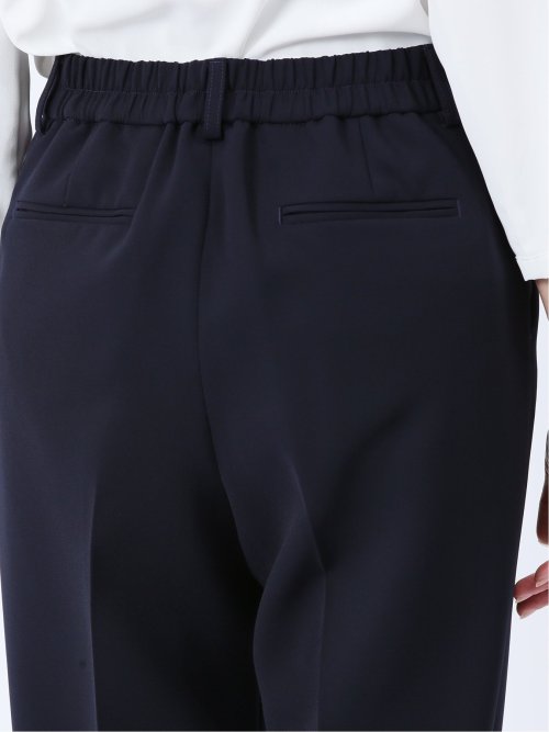 ストレッチウォッシャブル テーパードパンツ 紺(セットアップ可能)