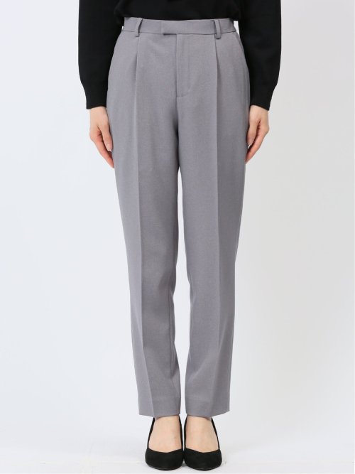 ストレッチウォッシャブル テーパードパンツ ライトグレー(セットアップ可能)