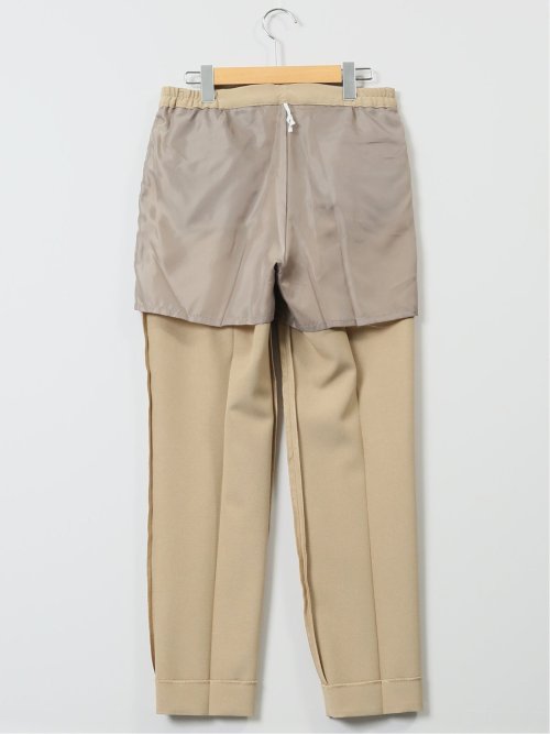 ストレッチウォッシャブル テーパードパンツ キャメル(セットアップ可能)