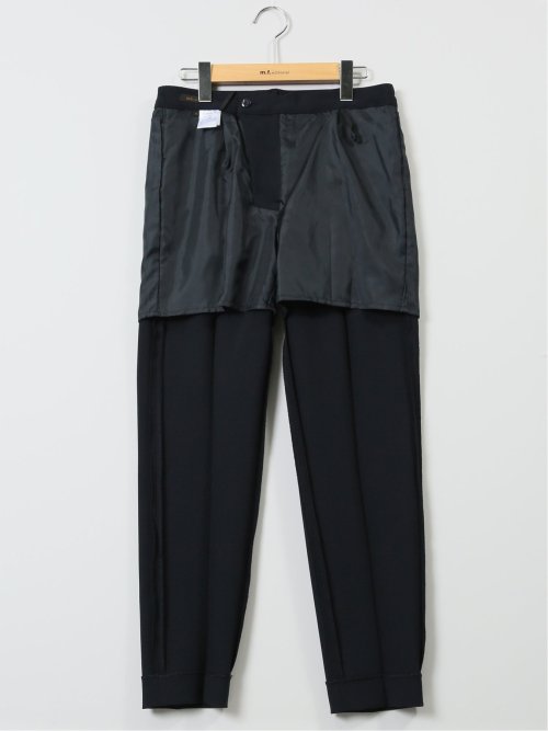 ストレッチウォッシャブル テーパードパンツ 紺(セットアップ可能)