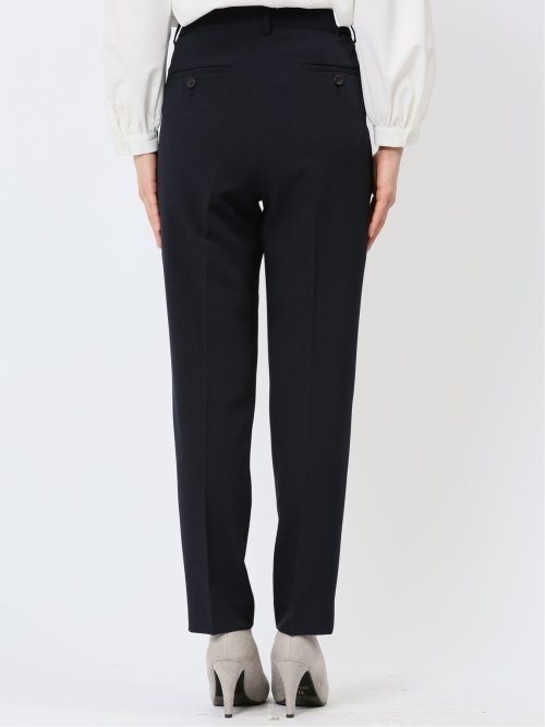 ストレッチウォッシャブル テーパードパンツ 紺(セットアップ可能)