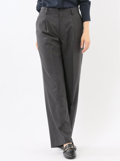 【新品未使用品】CARUO グレー スラックス ウエストゴム 46 新品未使用品】CARUO グレー スラックス ウエストゴム 46