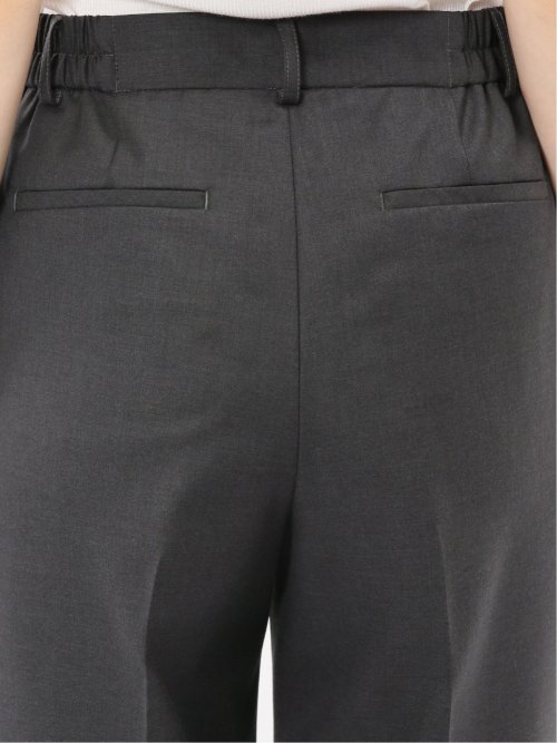 ウォッシャブル クリアツイル タックワイドパンツ グレー(セットアップ可能)