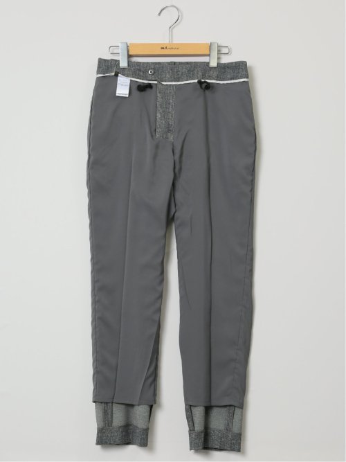ポンチ テーパードパンツ チェックグレー(セットアップ可能)