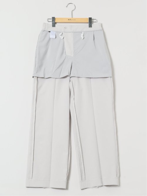 ストレッチウォッシャブル オックス ストレートパンツ グレー(セットアップ可能)