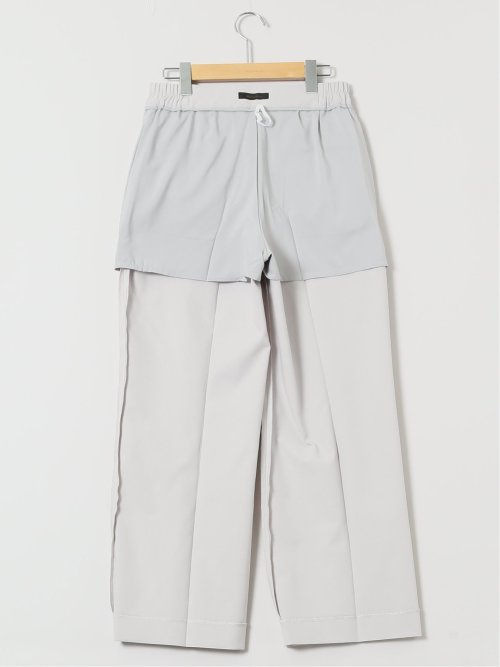 ストレッチウォッシャブル オックス ストレートパンツ グレー(セットアップ可能)