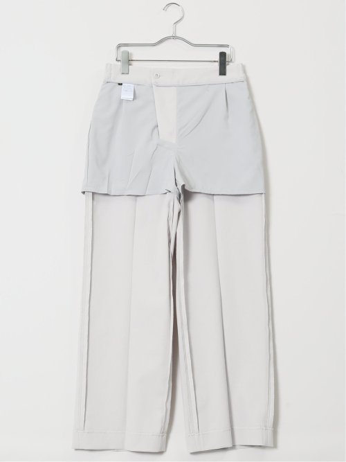 ストレッチウォッシャブル オックス ストレートパンツ グレー(セットアップ可能)