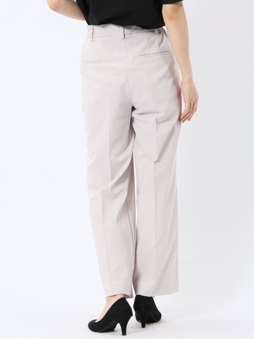 ストレッチウォッシャブル オックス ストレートパンツ グレー(セットアップ可能)