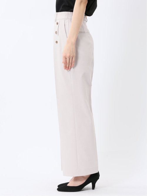 ストレッチウォッシャブル オックス ストレートパンツ グレー(セットアップ可能)