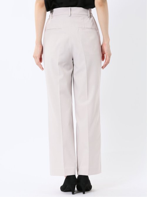 ストレッチウォッシャブル オックス ストレートパンツ グレー(セットアップ可能)