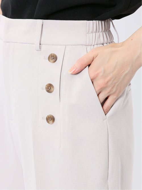 ストレッチウォッシャブル オックス ストレートパンツ グレー(セットアップ可能)