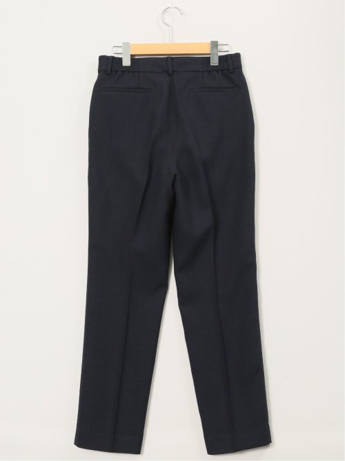 ストレッチウォッシャブル シャーク タックテーパードパンツ 紺(セットアップ可能)