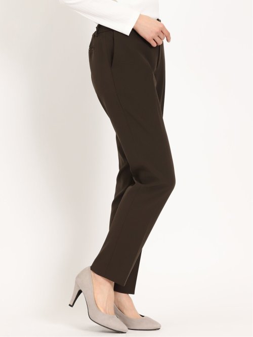 ダブルクロス テーパードパンツ 茶(セットアップ可能)