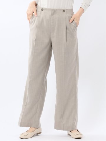 ビリーストライプ ワイドパンツ ベージュ(セットアップ可能)