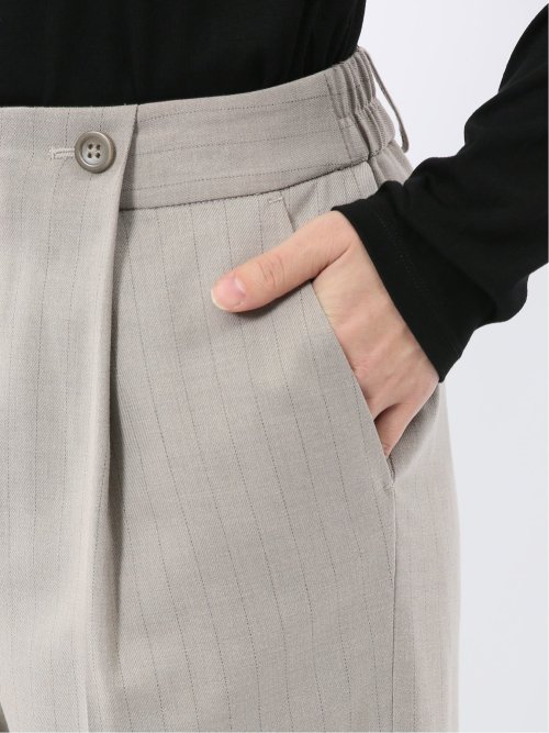 ビリーストライプ ワイドパンツ ベージュ(セットアップ可能)