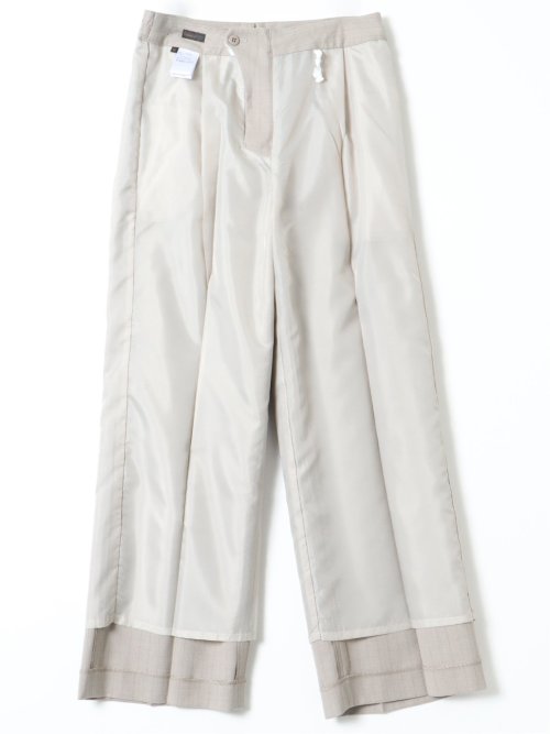 ビリーストライプ ワイドパンツ ベージュ(セットアップ可能)