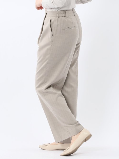 ビリーストライプ ワイドパンツ ベージュ(セットアップ可能)