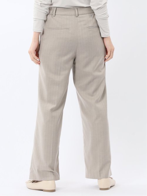 ビリーストライプ ワイドパンツ ベージュ(セットアップ可能)