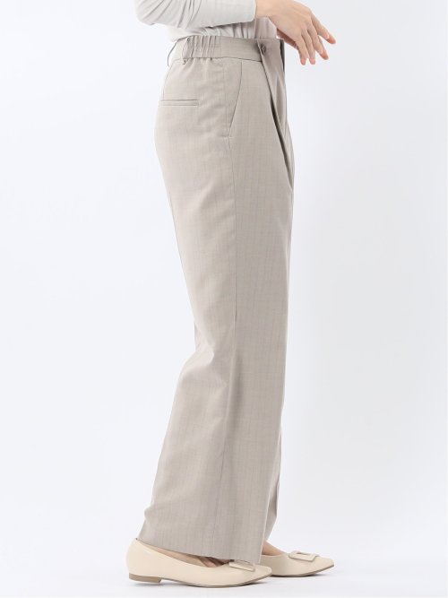 ビリーストライプ ワイドパンツ ベージュ(セットアップ可能)