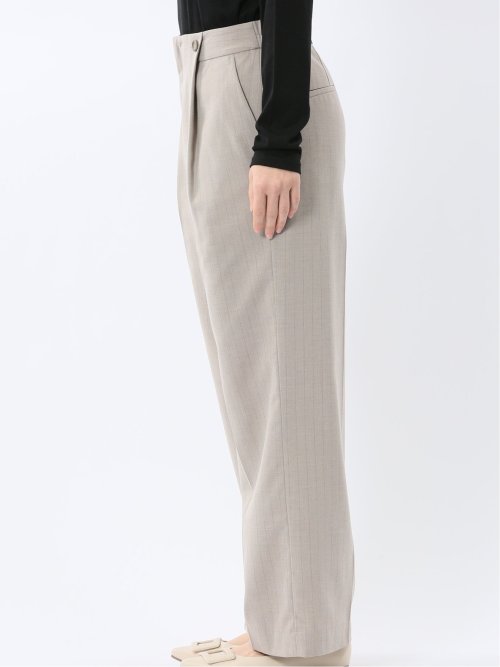 ビリーストライプ ワイドパンツ ベージュ(セットアップ可能)