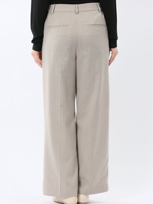 ビリーストライプ ワイドパンツ ベージュ(セットアップ可能)