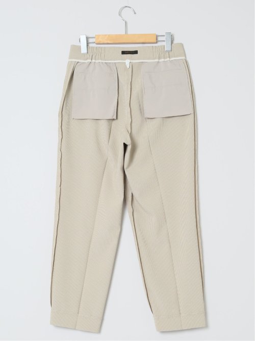 シアサッカー テーパードパンツ ベージュ(セットアップ可能)