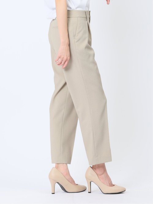 シアサッカー テーパードパンツ ベージュ(セットアップ可能)