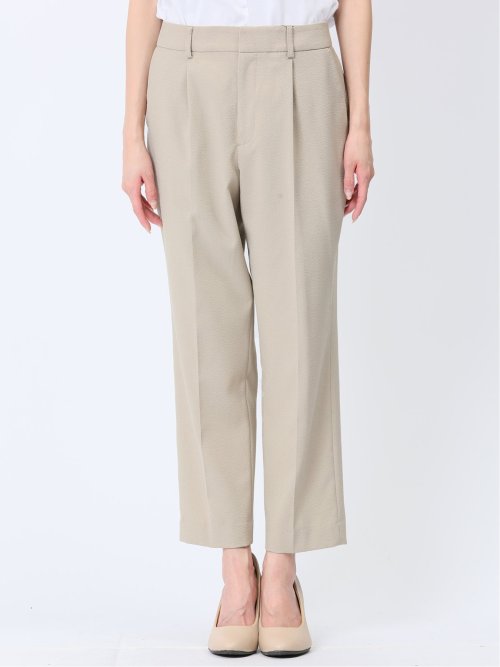 シアサッカー テーパードパンツ ベージュ(セットアップ可能)