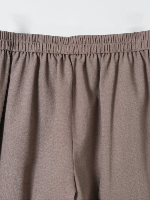 ストレッチ ウォッシャブル 撥水 UVカット 麻調 セミワイド パンツ ベージュ セットアップ可能 レディース