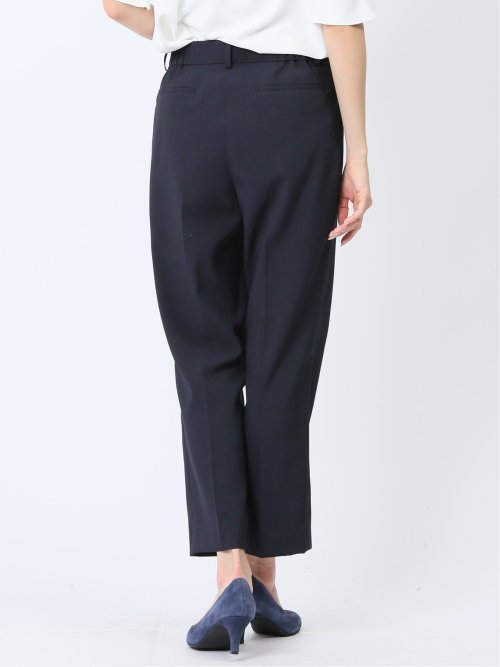 シアサッカー テーパードパンツ 紺(セットアップ可能)