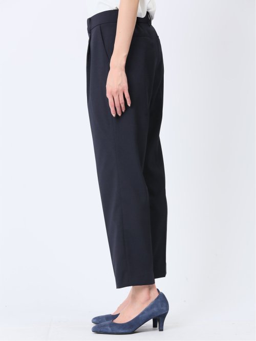 シアサッカー テーパードパンツ 紺(セットアップ可能)