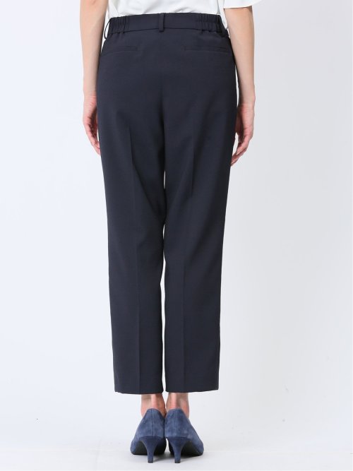 シアサッカー テーパードパンツ 紺(セットアップ可能)