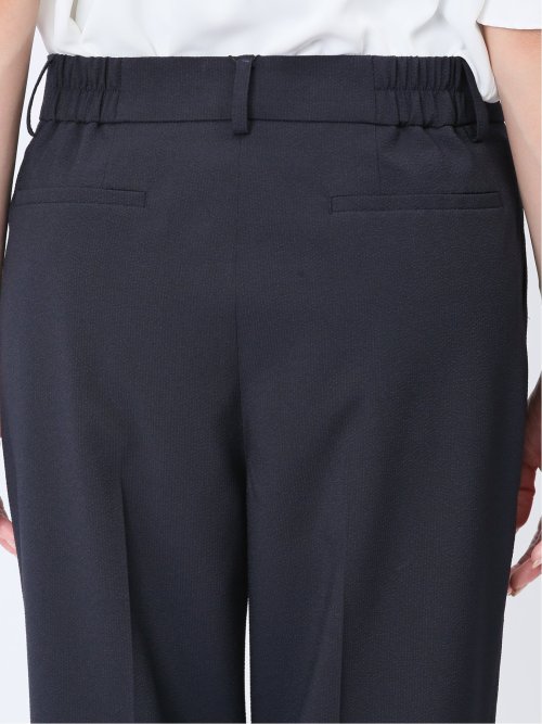 シアサッカー テーパードパンツ 紺(セットアップ可能)