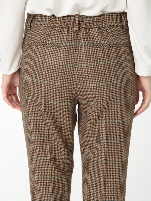 ツムギート テーパードパンツ チェック茶(セットアップ可能)