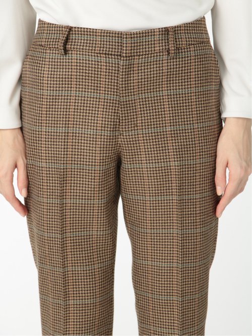 ツムギート テーパードパンツ チェック茶(セットアップ可能)