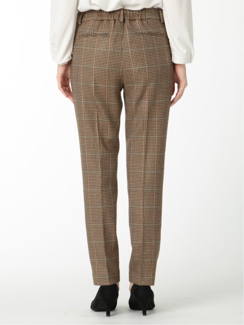 ツムギート テーパードパンツ チェック茶(セットアップ可能)