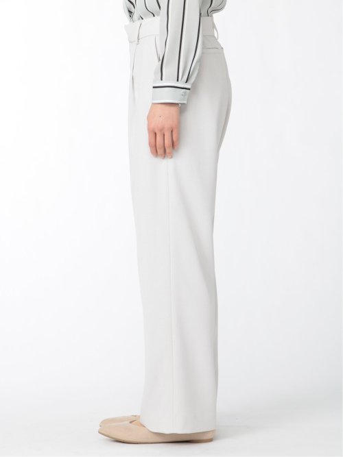 麻調合繊 ワイドパンツ ライトグレー(セットアップ可能)