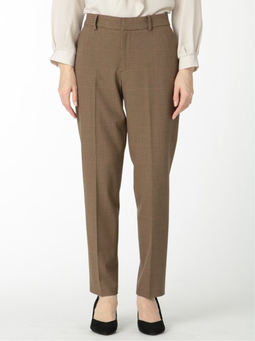 ガンクラブチェック テーパードパンツ 茶(セットアップ可能)