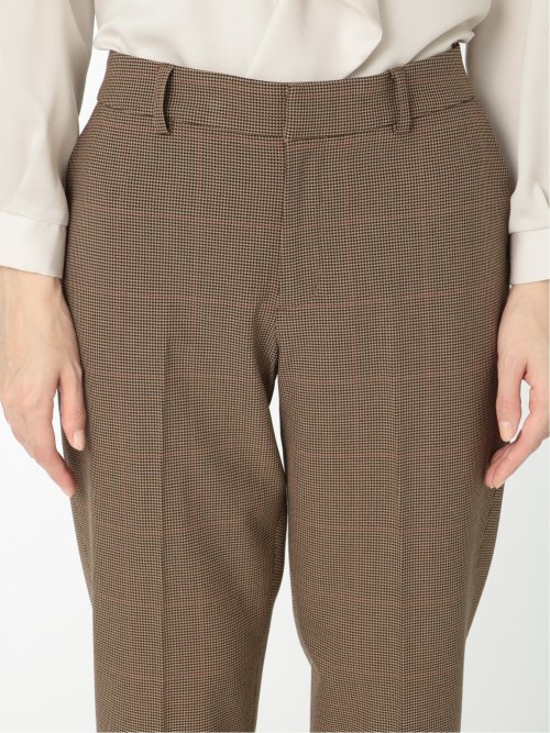 ガンクラブチェック テーパードパンツ 茶(セットアップ可能)