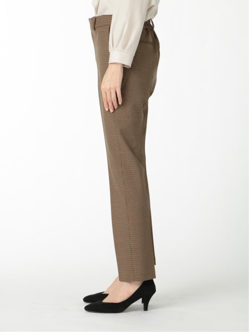 ガンクラブチェック テーパードパンツ 茶(セットアップ可能)