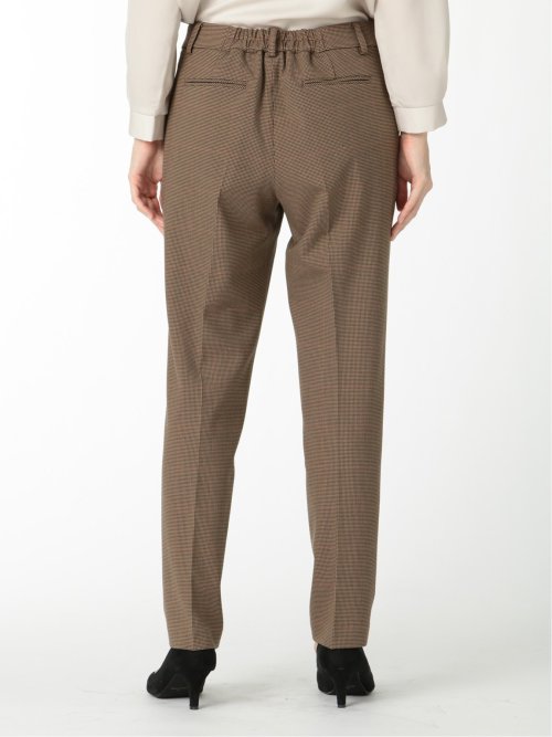 ガンクラブチェック テーパードパンツ 茶(セットアップ可能)