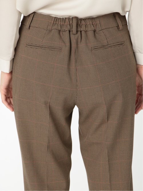 ガンクラブチェック テーパードパンツ 茶(セットアップ可能)